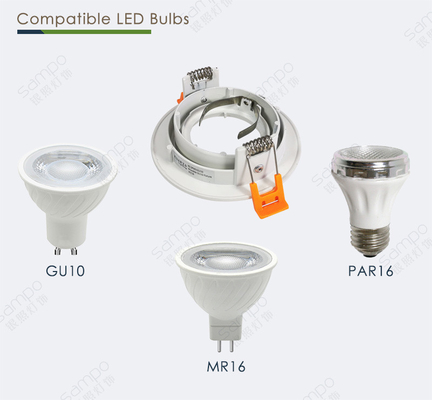 Żarówka Mr16 G5.3 Gu10 Wpuszczana Obudowa typu Downlight Odlewana aluminiowa obudowa