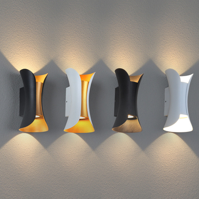 Sand Black Cri80 6W Ip65 Wodoodporne w górę iw dół świecące lampy ścienne LED