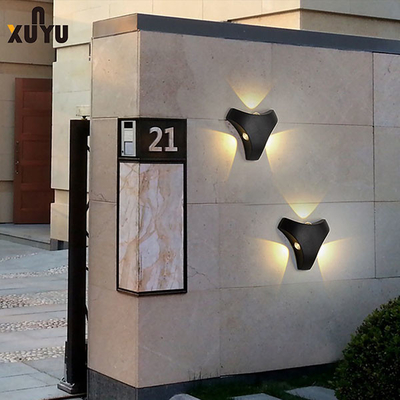 Czarny Trójkąt 9W Zewnętrzny kinkiet Antykorozyjny Unikalny Luminous