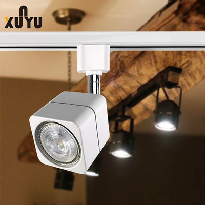 3500K-6000K Square Gu10 Oprawy oświetleniowe szynowe Aluminium 5w Spotlight