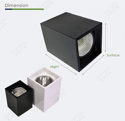 7W 12W 30W Natynkowa Obudowa Downlight E27 Czarne Reflektory