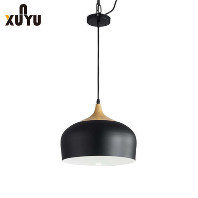 300mm * 160mm Lampa wisząca LED z litego drewna Pojedyncza głowica Żywotność 40000 godzin