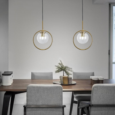 Jadalnia Okrągła szklana lampa wisząca AC 220V 3000K 4000K 6000K