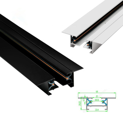 3m torowy system oświetlenia szynowego Reflektor aluminiowa szyna torowa