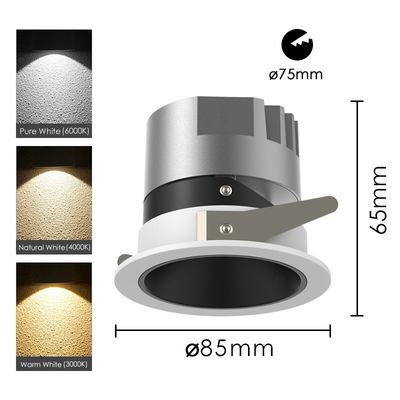 Kąt świecenia 15° 24° 36° Led Spotlight Hotel Home Anti Glare Cob Downlight