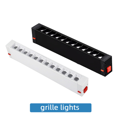9w 18w LED Magnetic Track Light Bezramowa wpuszczana lampa grillowa do salonu