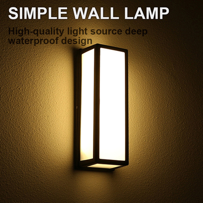 Zewnętrzna aluminiowa zewnętrzna lampa ścienna balkonowa IP65 Wodoodporna