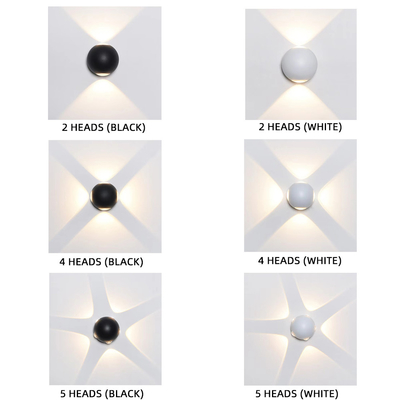 Creative Ball Led Cross Luminous Kinkiet Zewnętrzny Multi Headed