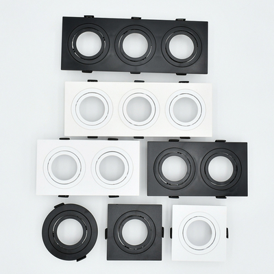 Kwadratowa / Okrągła Wpuszczana Oprawa Downlight Mr16 Oprawa Downlight GU10