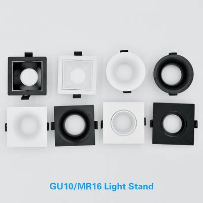 Regulowany Kąt Mr16 Oprawa Downlight Kwadratowa / Okrągła Obudowa Reflektora