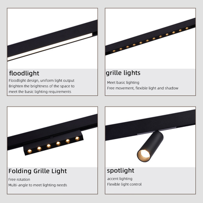 DC 48V Magnetic Track Light Osadzone na powierzchni Led Spotlight Grille Light