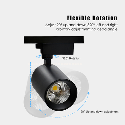 Anti Glare COB Track Light Sklep odzieżowy 2-żyłowy wbudowany reflektor LED