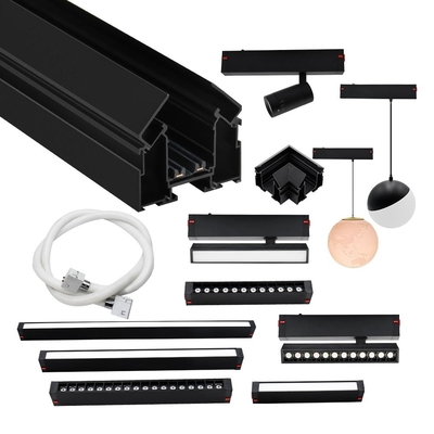 220V Tuya Smart Magnetic Track Lamp 10W 20W Czarny liniowy reflektor LED